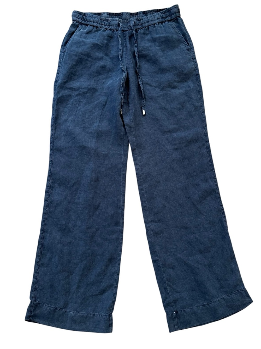 TOMMY BAHAMA 100% Linen blue side leg loose fit pants size XXS (XS/Small)